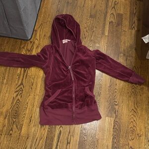 Juicy Couture Maroon Hooded Jacket